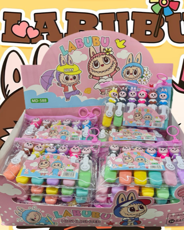 LaBubu- pack de 6 mini subrayadores