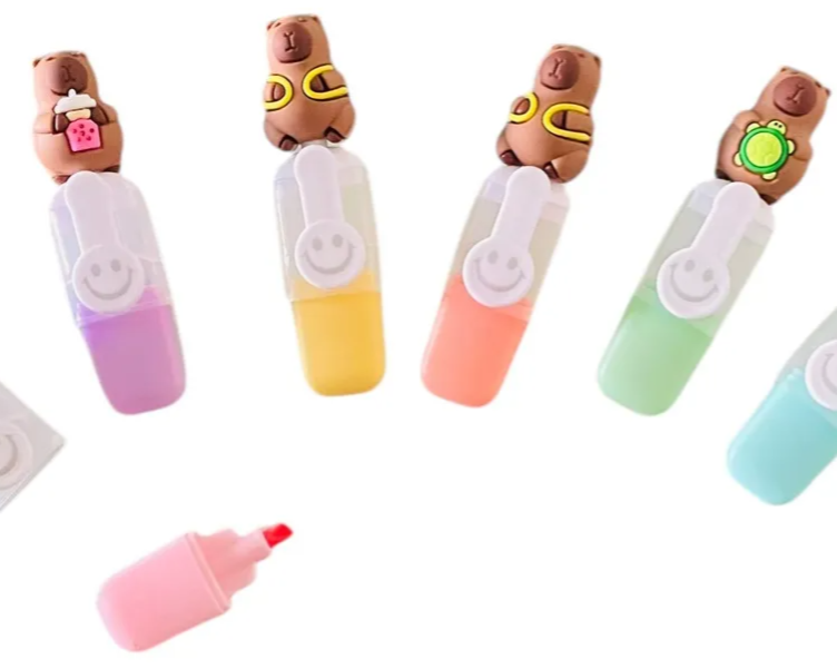 Capibara - pack de 6 mini subrayadores