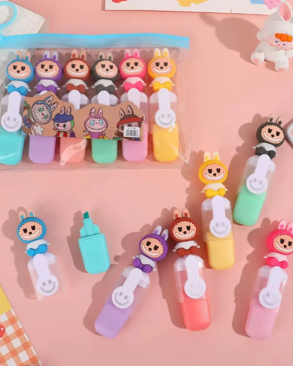 LaBubu- pack de 6 mini subrayadores